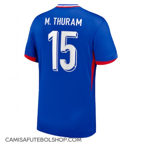 Camisa de time de futebol França Marcus Thuram #15 Replicas 1º Equipamento Europeu 2024 Manga Curta